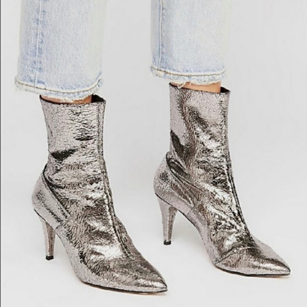 Free People Willa Silver Heel Boots